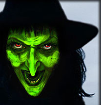green-faced witch